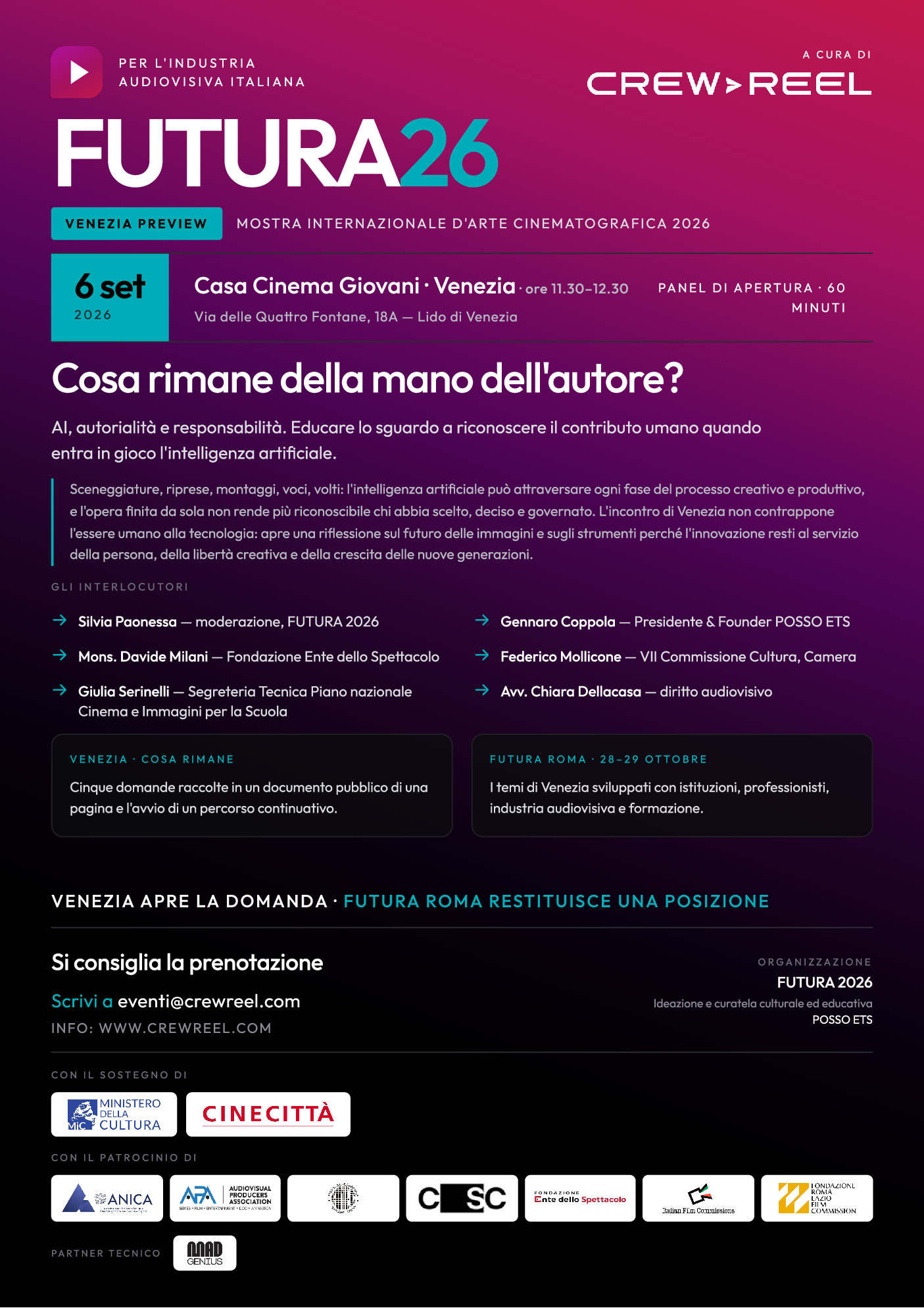 FUTURA 2026 · Venezia